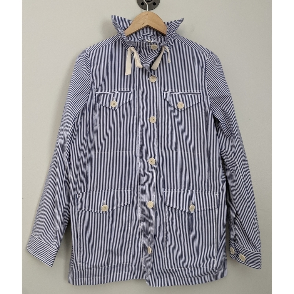🆕 J. Crew Blue White Striped Utility Jacket